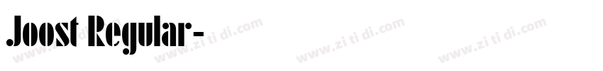Joost Regular字体转换
